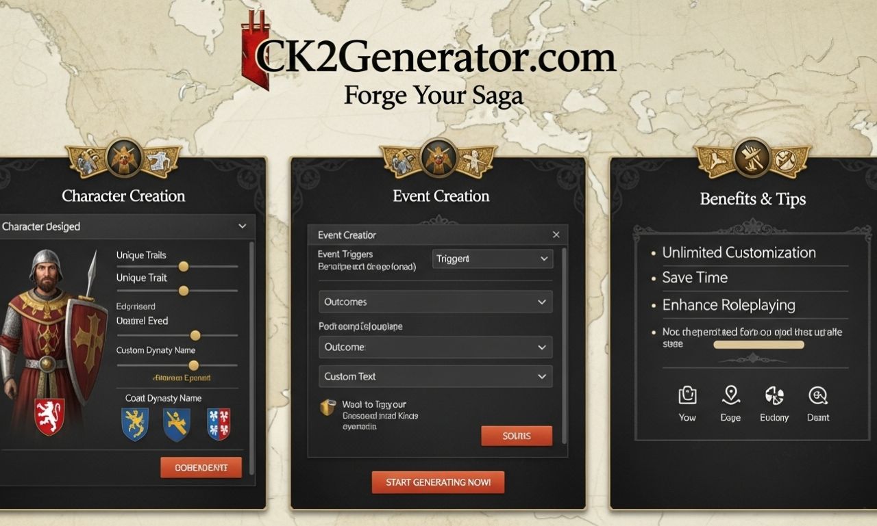 CK2Generatorcom: Ultimate CK2 Content Creation Tool Guide